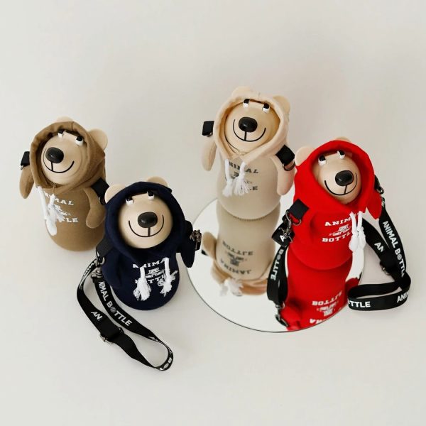 アニマルボトルが愛らしい♪【thermo mug アニマルボトルベアパーカー】