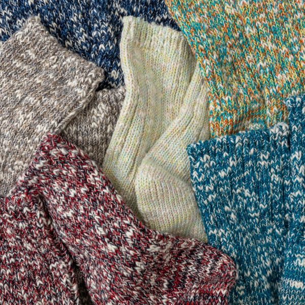 夏でもサラッとした履き心地♪【RE LOOP ReLoop SLUBMIXリブクルー】